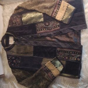 Robin Clayton Designs Int. Vintage patchwork jacket sz S-M